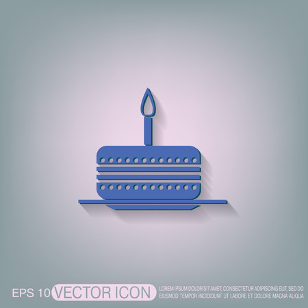birthday cake icon. symbol of cake. Celebrating the birthday of the loaf .のイラスト素材