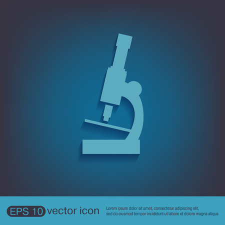 microscope sign. symbol icon studying biology or medicine . enlarged imageのイラスト素材