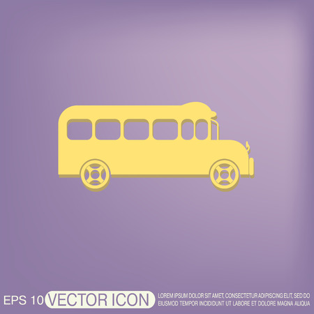 School bus. Symbol study. Icon transportのイラスト素材