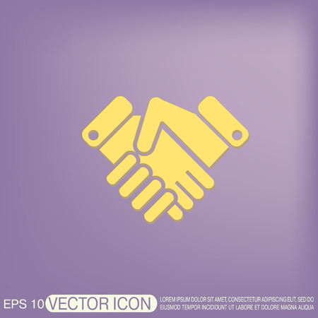 shaking hands icon, handshake. business and finance symbolのイラスト素材