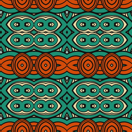 Abstract seamless ornament pattern. the kaleidoscope effect. Ethnic damask motif. Vintage style pattern. Vector illustrationのイラスト素材