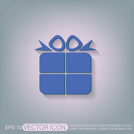 gift box icon with a bow. holiday or celebrationのイラスト素材