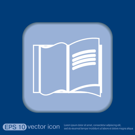 Open book iconのイラスト素材