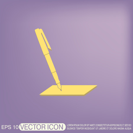 pen or pencil writing on a sheetのイラスト素材