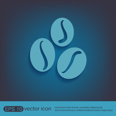 Coffee beans symbol.のイラスト素材