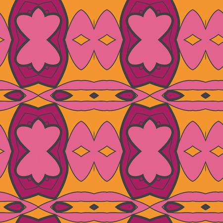 Abstract seamless ornament pattern. the kaleidoscope effect. Ethnic damask motif. Vintage style pattern. Vector illustrationのイラスト素材