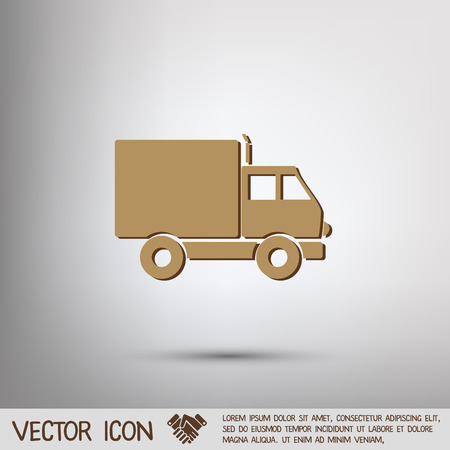 Truck. Logistic icon. Transportation symbol. symbol icon laden truck. carriage of the goods or thingsのイラスト素材