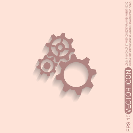 cogwheel, icon setting and repair, symbol settings.のイラスト素材