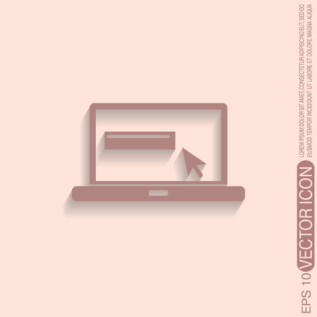 notebook with symbol web arrowのイラスト素材