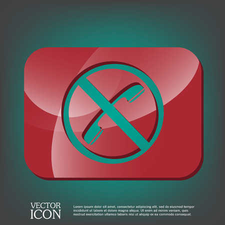 forbidden to use phone. forbidding symbolのイラスト素材
