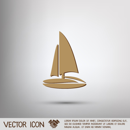 sailing ship symbol . icon boat steamer.  sailboat signのイラスト素材