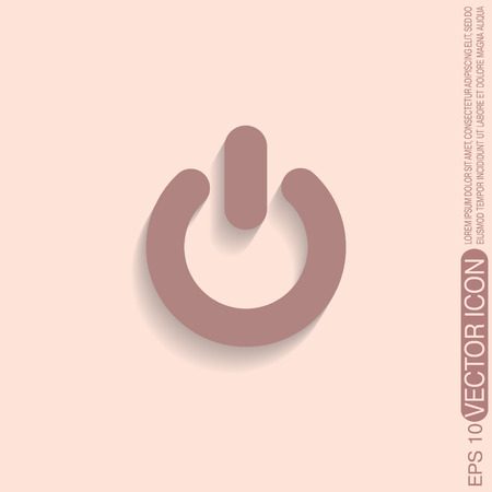 power sign. character on and offのイラスト素材