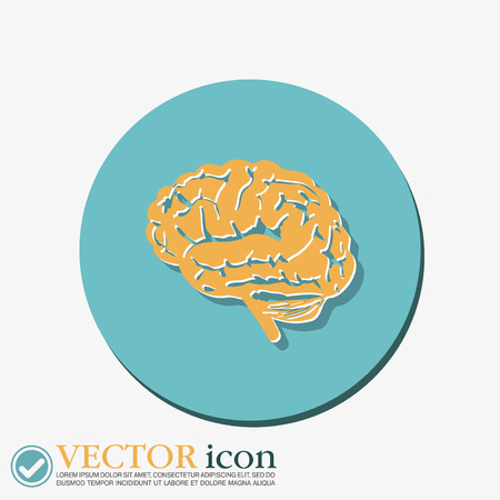 Brain icon. Mind and scienceのイラスト素材