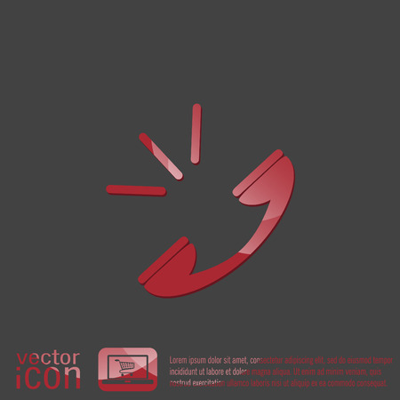 incoming and outgoing call. symbol of the incoming call. Handset ringsのイラスト素材