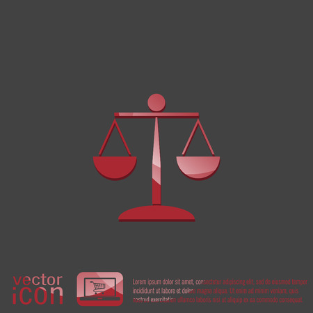scales of justice icon. symbol of justiceのイラスト素材