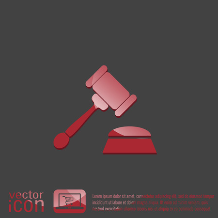 gavel. icon law. symbol of justice and judgmentのイラスト素材