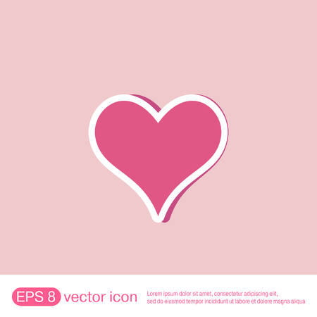 heart icon sign.  valentine iconのイラスト素材