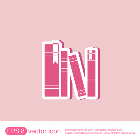 book spine, spines of books. icon symbol of a science and literatureのイラスト素材