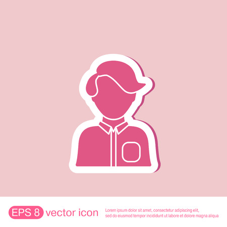 A male or female avatar. Man or woman avatar signのイラスト素材