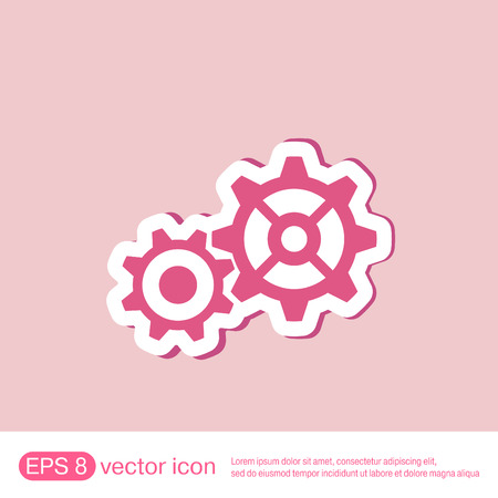 cogwheel, icon setting and repair, symbol settings.のイラスト素材