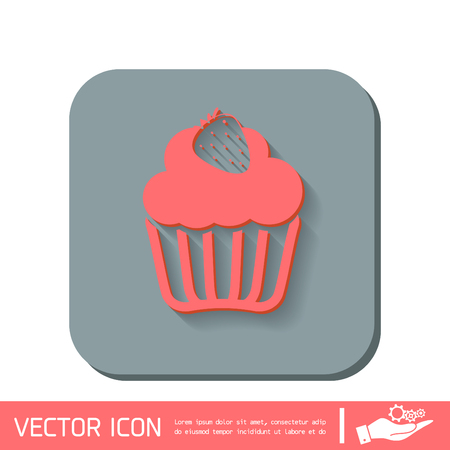 birthday cake icon. symbol of cake. Celebrating the birthday of the loaf .のイラスト素材