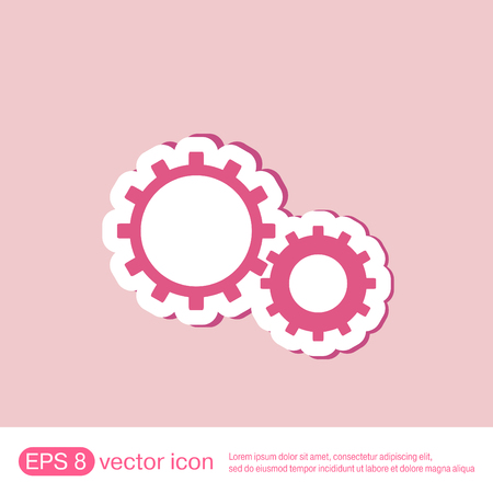 cogwheel, icon setting and repair, symbol settings.のイラスト素材