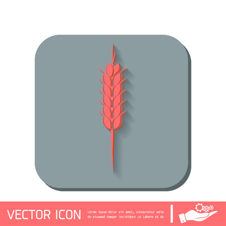 wheat spike ears iconのイラスト素材