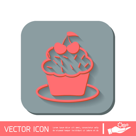 birthday cake icon. symbol of cake. Celebrating the birthday of the loaf .のイラスト素材