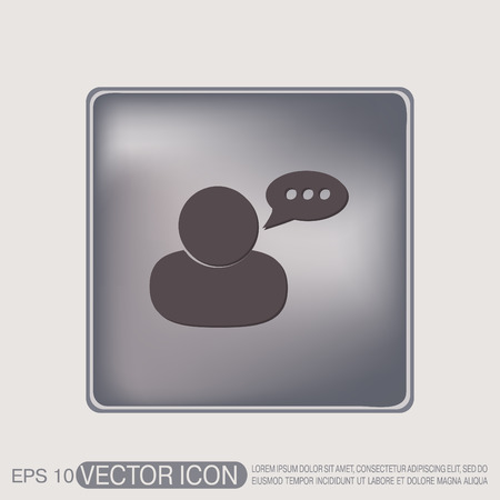 character avatar dialogue sign. man speak iconのイラスト素材