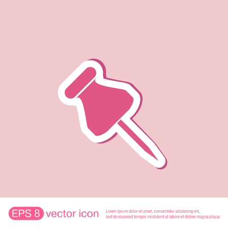 pin for papers sign. symbol icon office suppliesのイラスト素材