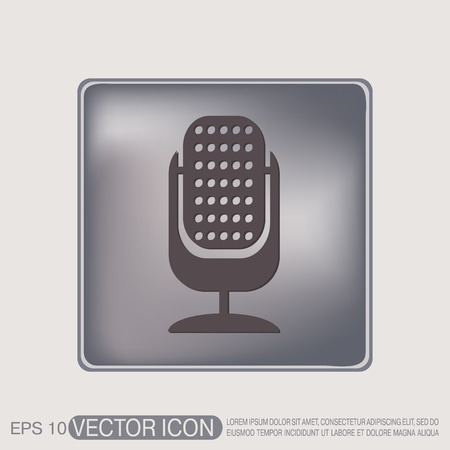 microphone sign. character singing and the music industryのイラスト素材