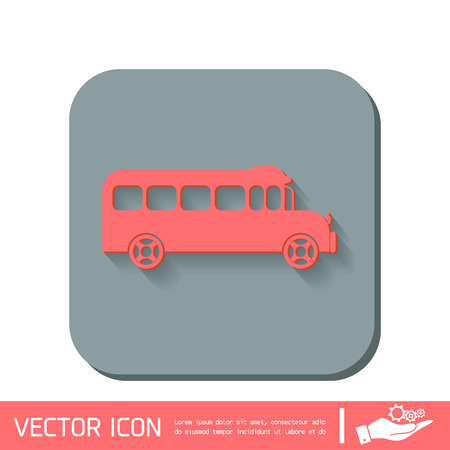 School bus. Symbol study. Icon transportのイラスト素材