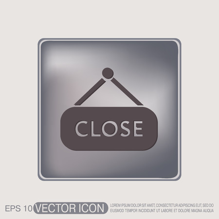 close label sign. symbol icon tablet closedのイラスト素材