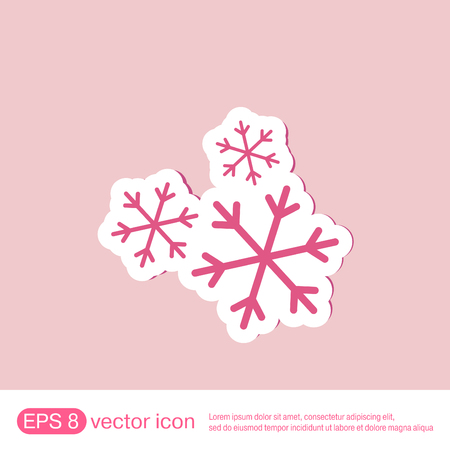 weather icon, snowflake signのイラスト素材