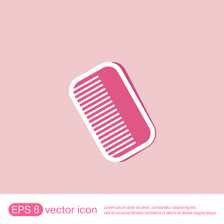 comb sign. barbershop. symbol of hair and beauty salonのイラスト素材