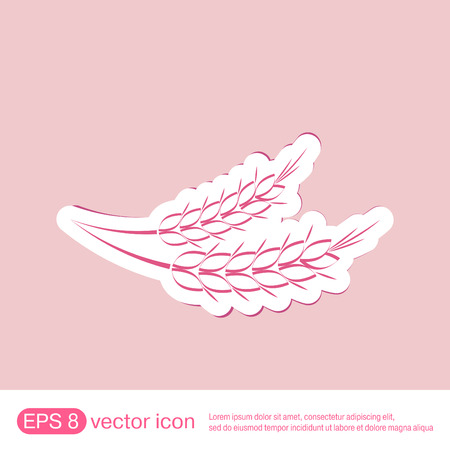 wheat spike ears iconのイラスト素材