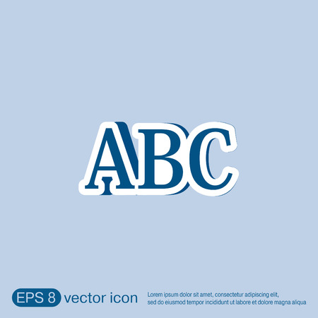 Letters of the alphabet. ABC. Icon learning. school symbolのイラスト素材