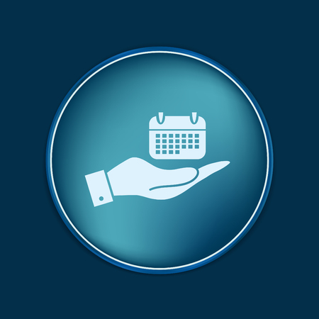 hand holding a calendar signのイラスト素材