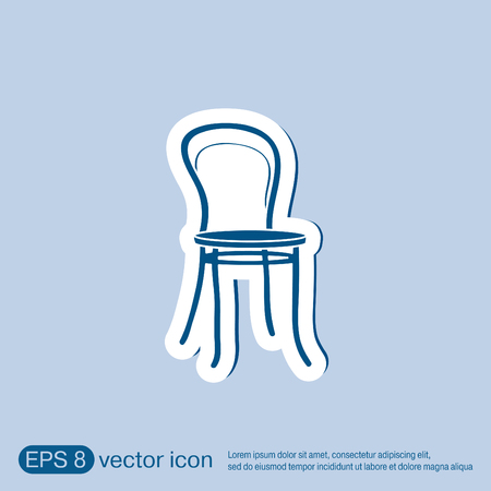 chair icon. symbol furniture. icon home interiorのイラスト素材