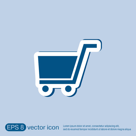 shopping cart icon. vextor illustration. cart online store, Internet shop. basket shoppingのイラスト素材
