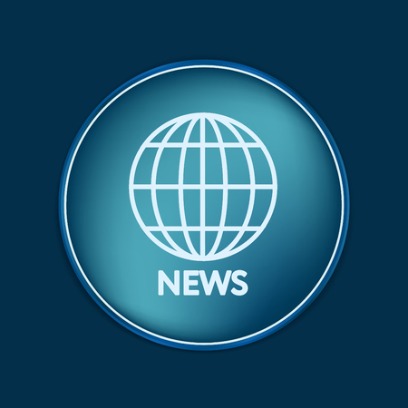 globe symbol. news. Symbol news. Icon globe planetのイラスト素材
