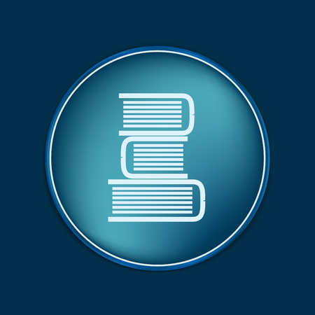 Books tower icon. Education signのイラスト素材