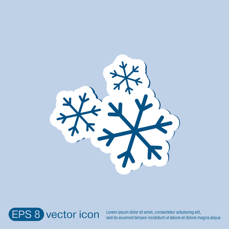 weather icon, snowflake signのイラスト素材