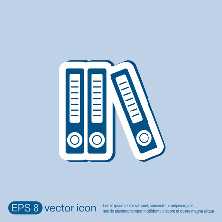 office folders with papers and documents, Archives folder iconのイラスト素材