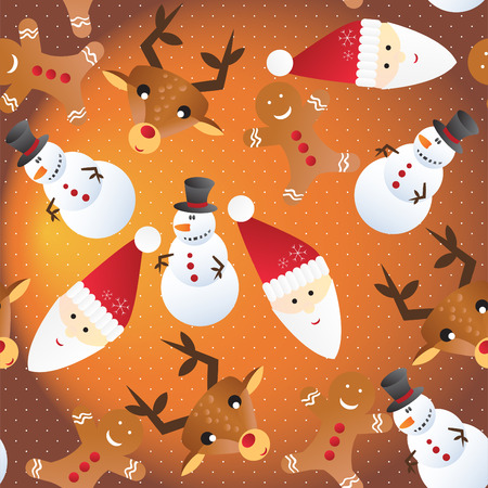 New year seamless pattern. Endless Christmas template. Use as a pattern fill.のイラスト素材