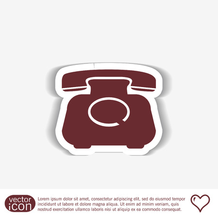 classic retro phoneのイラスト素材