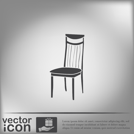 chair icon. symbol furniture. icon home interiorのイラスト素材