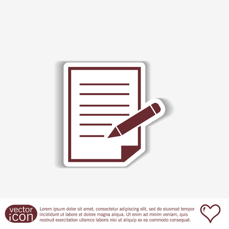 sheet of paper and penのイラスト素材