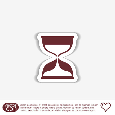 hourglass waiting, icon expectationsのイラスト素材