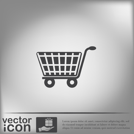 shopping cart icon. vextor illustration. cart online store, Internet shop. basket shoppingのイラスト素材